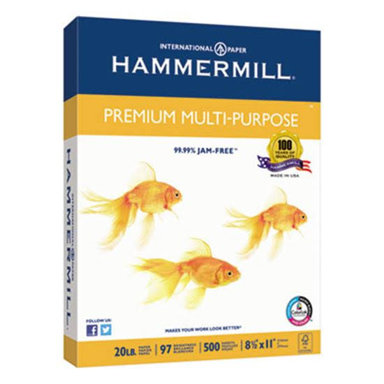 Multipurpose Paper 20-lb. 8-1/2 x 11 White 5000/Carton D29921