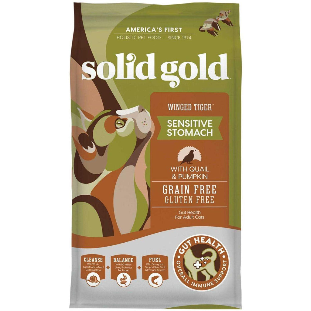 Solid Gold Winged Tiger Quail & Pumpkin Adult Dry Cat Food A521982