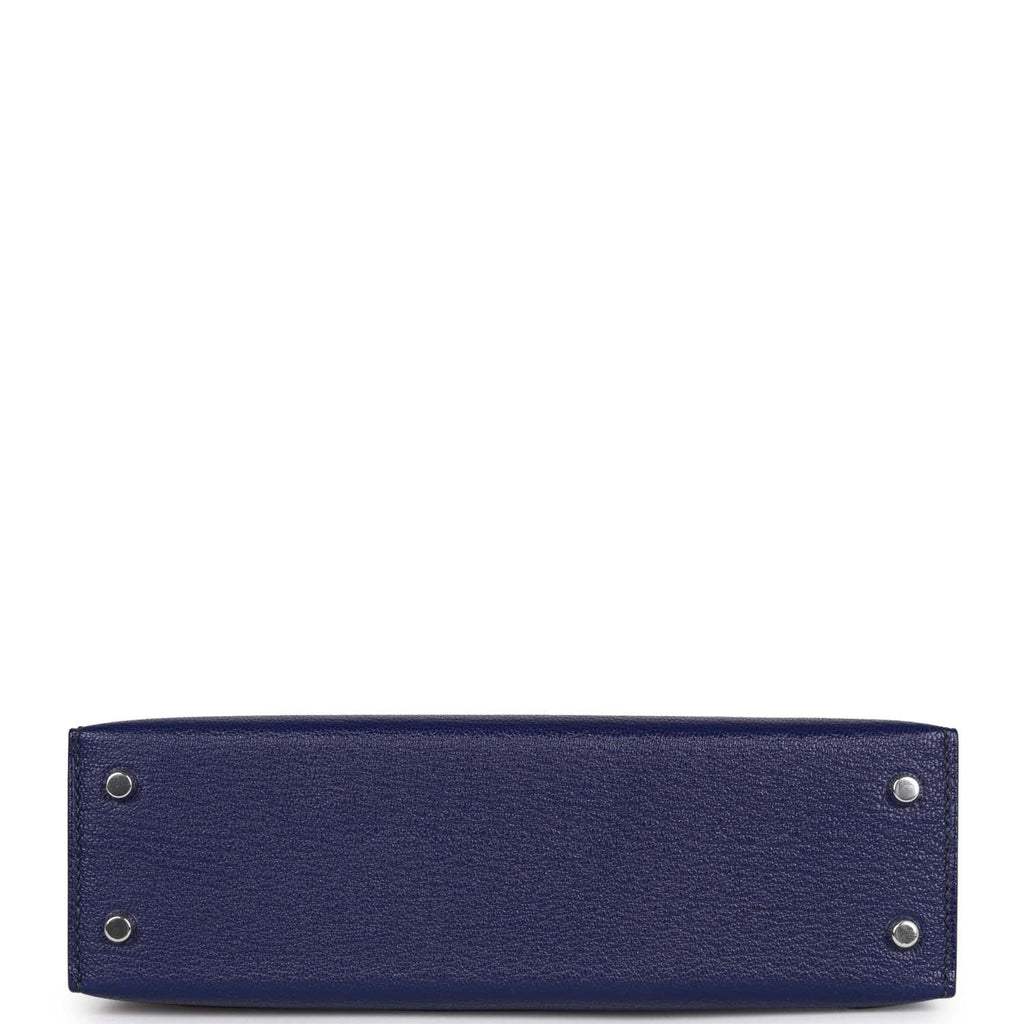 Bleu Encre and Bleu Indigo Chevre Mysore Bag K578
