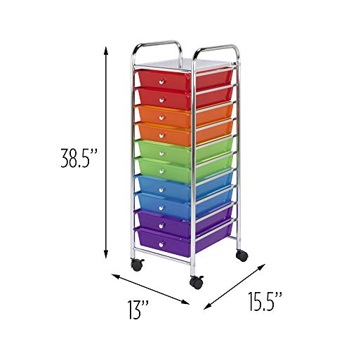 Rolling Storage Cart with 12 Plastic Drawers I98496