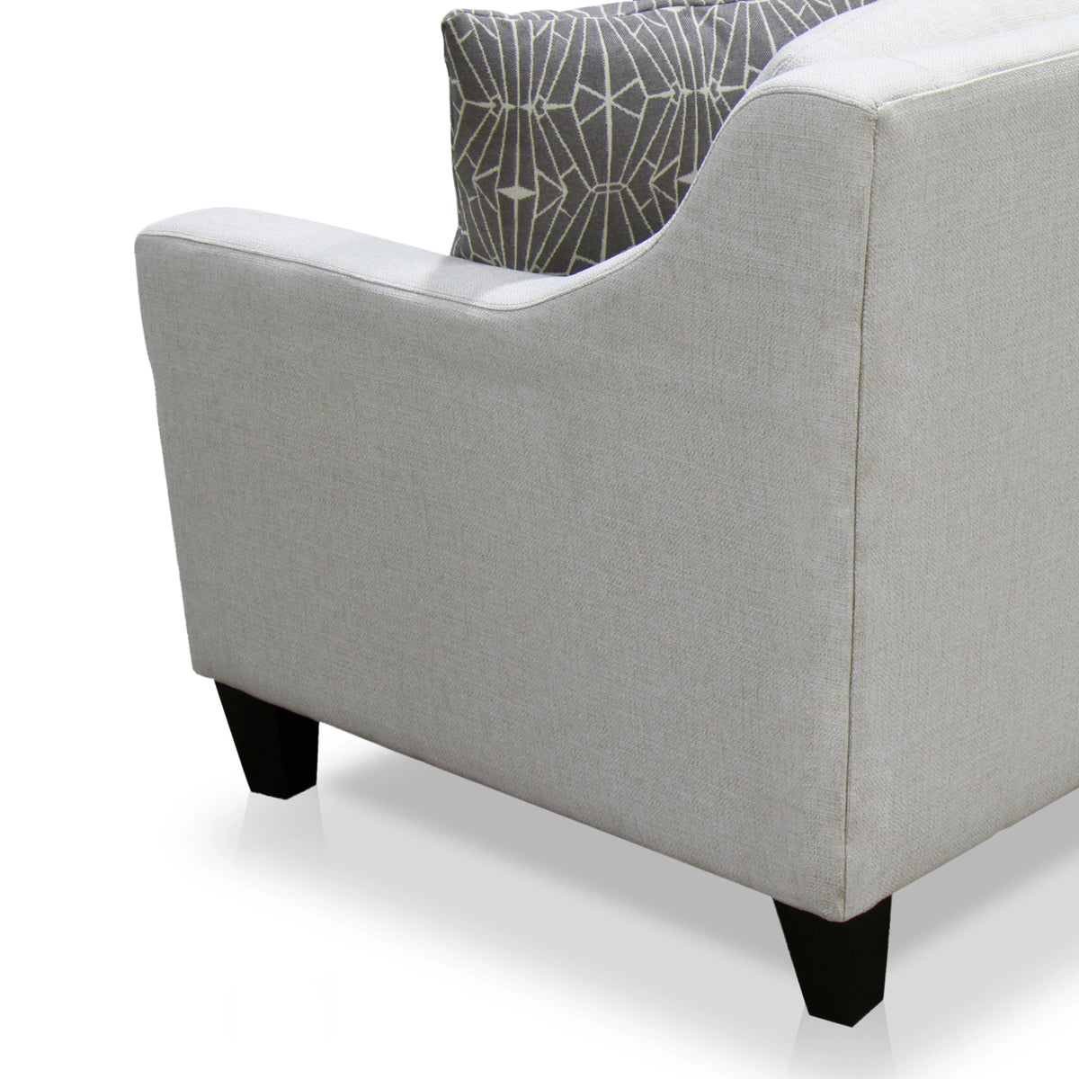 Ivory Fabric Padded Loveseat I790413