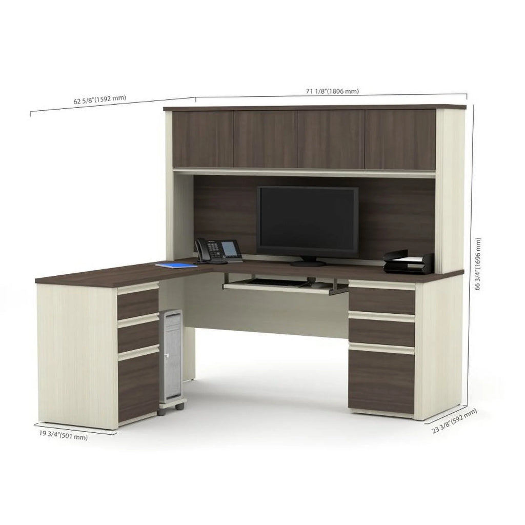 L-Desk with Hutch Y4243