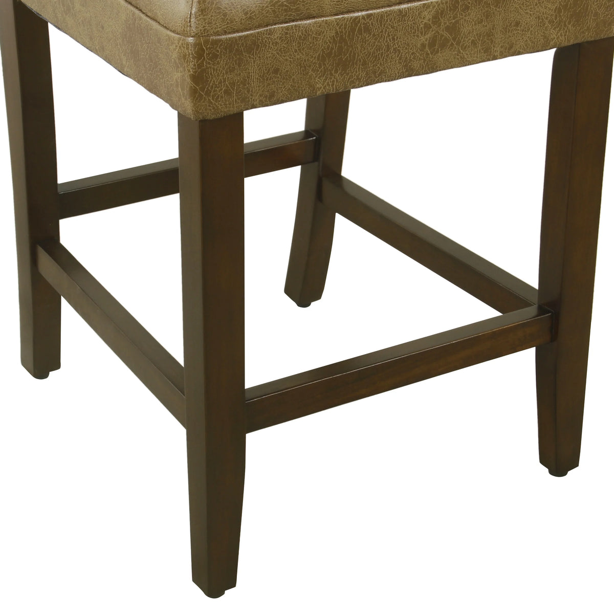 Distressed Brown Faux Leather Barstool X305