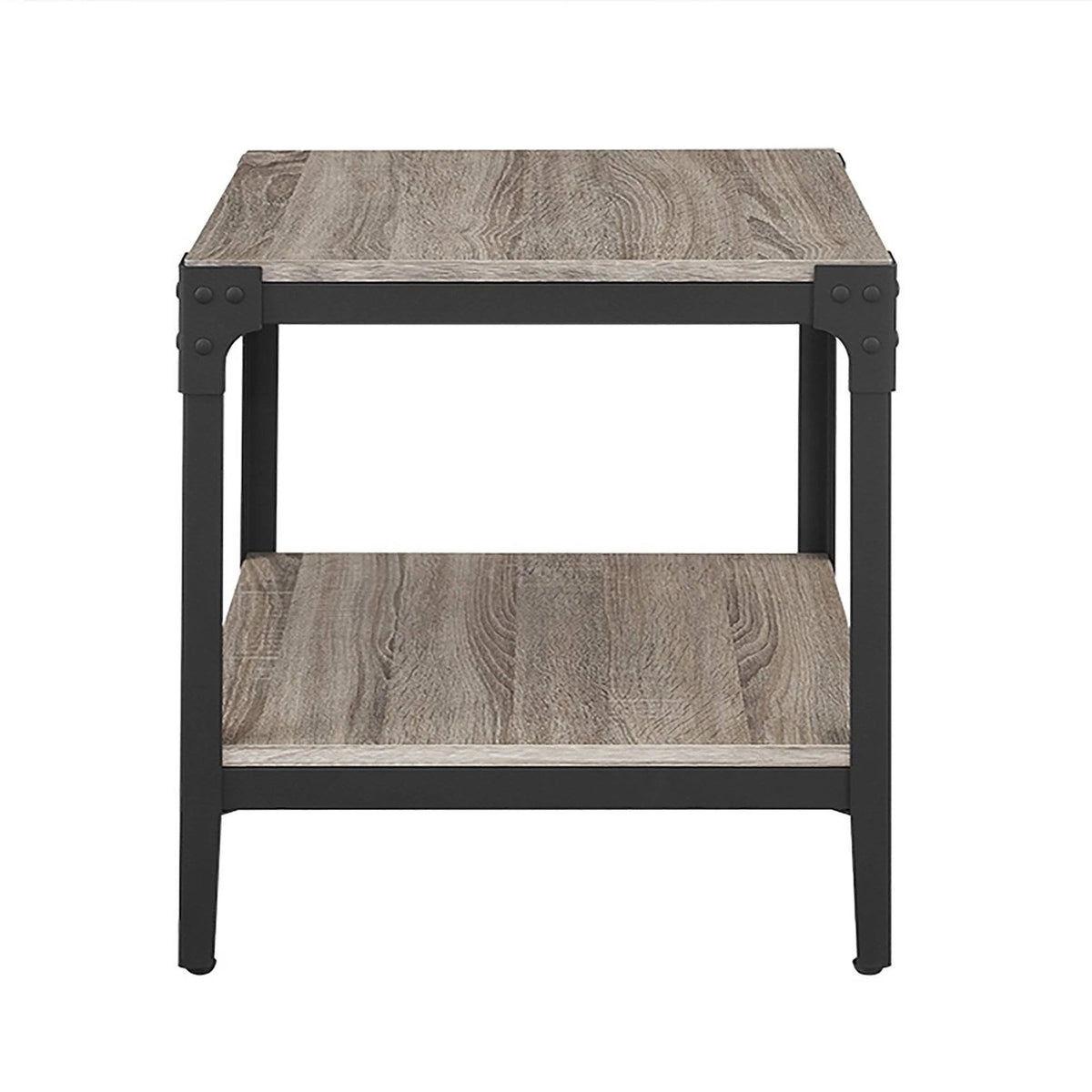 Angle Iron Side Tables Set of 2 Driftwood X460650