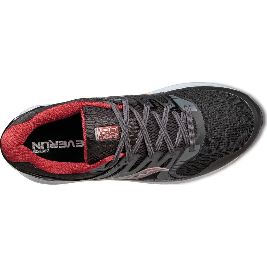 Grey/Black/Red Men&s Size 8.5 Running Shoes N3277
