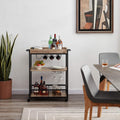 Bar Serving Cart Wood Metal Serving Trolley K657552