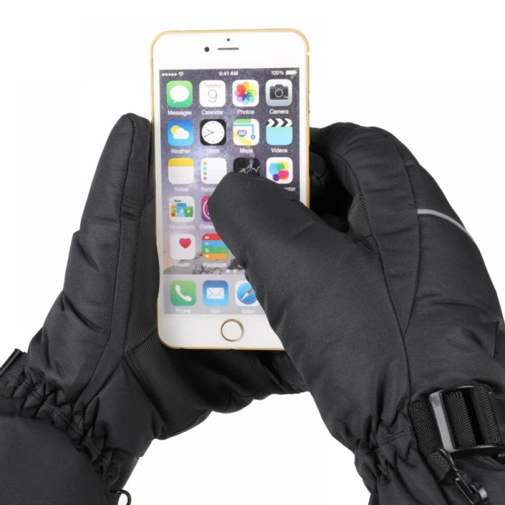 Electric Battery Heated Gloves, Waterproof Touchscreen, 3 Heating Mode Winter Warm Gloves W450974