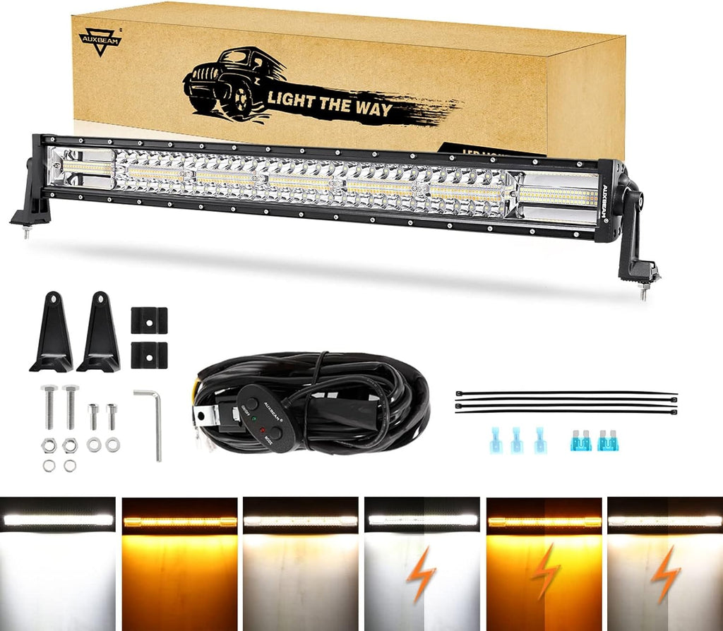 32 Inch Amber White LED Light Bar S742