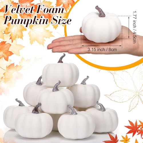 50 Pcs 3.15 Inch Orange Fall Artificial Foam Pumpkins C186