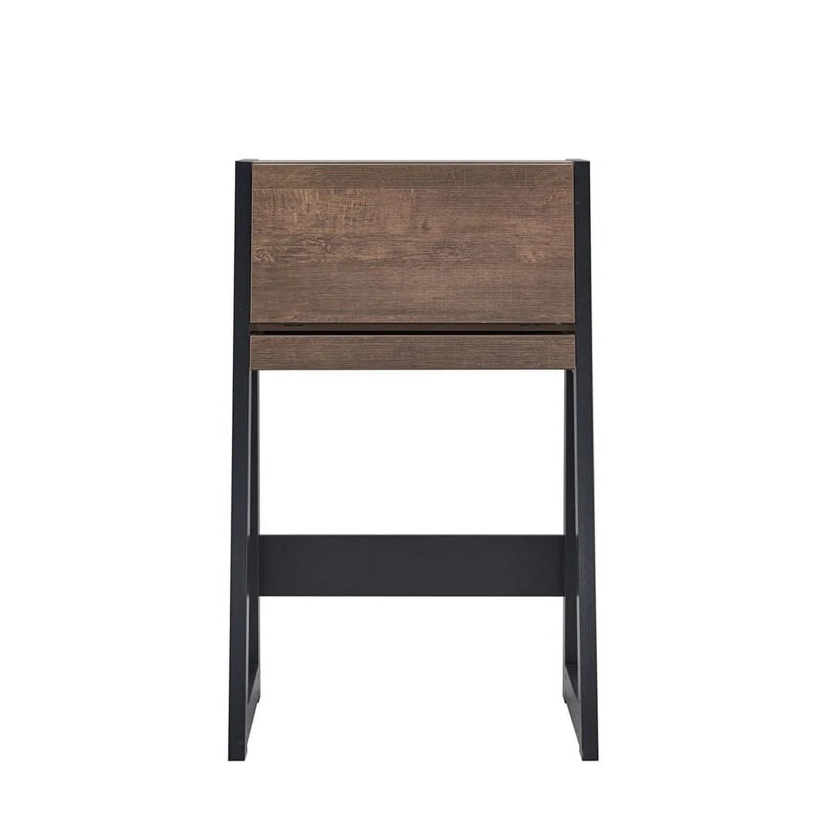 Walnut Oak Brown/Black Wood Secretary Desk Z856