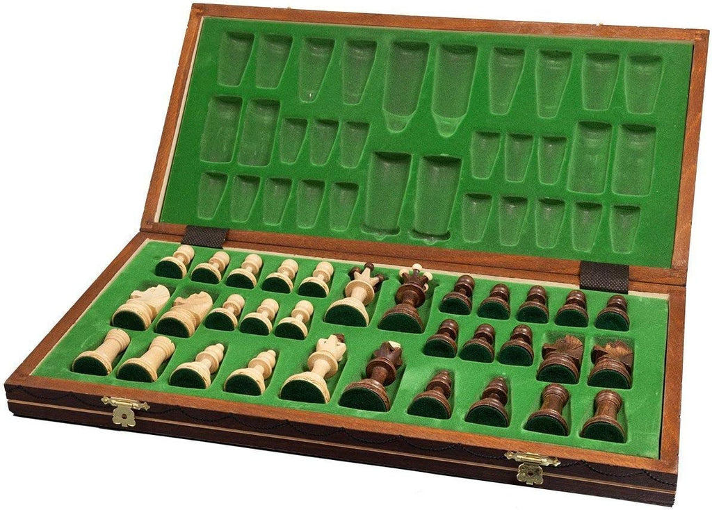 Handmade European Wooden Chess Set with 16 Inch Board X458747