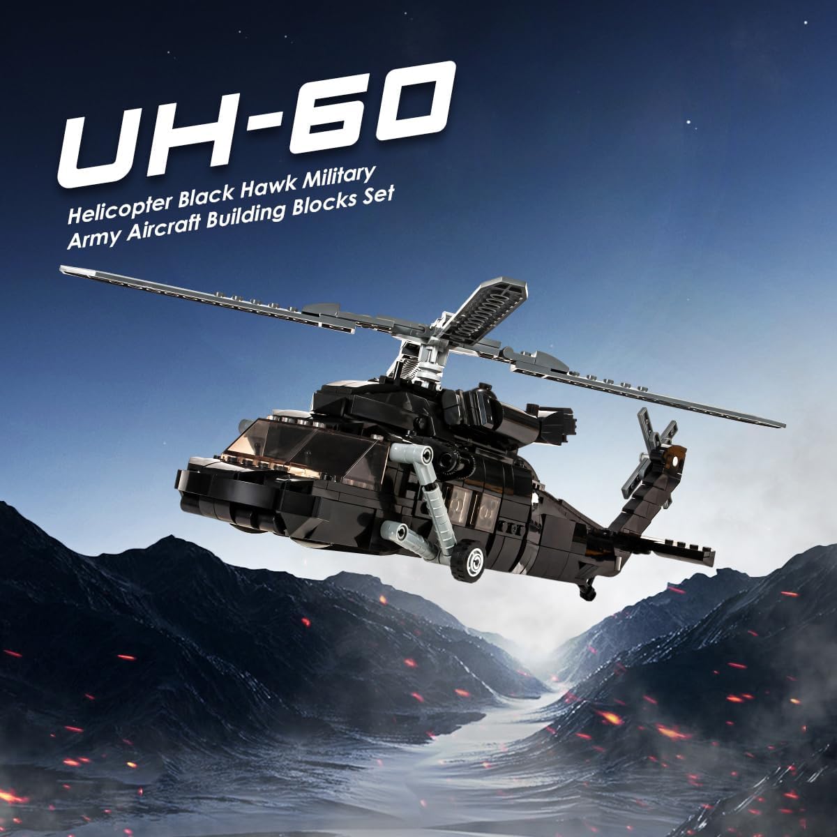 700 Pieces Military Helicopter Building Bricks Set Z54082
