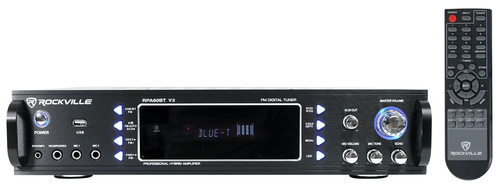 Receiver with 2 Bookshelf Speakers, Stands, and Speaker Wire B368869
