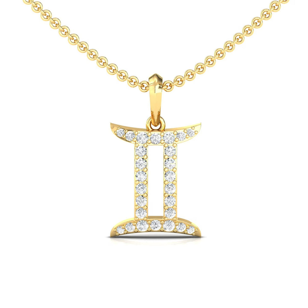 18Kt Yellow Rose White Gold Diamond Pendant N2713