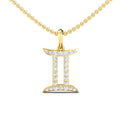 18Kt Yellow Rose White Gold Diamond Pendant N2713