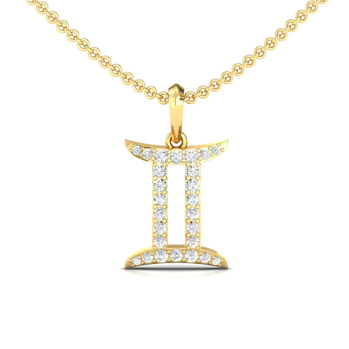 18Kt Yellow Rose White Gold Diamond Pendant N2713