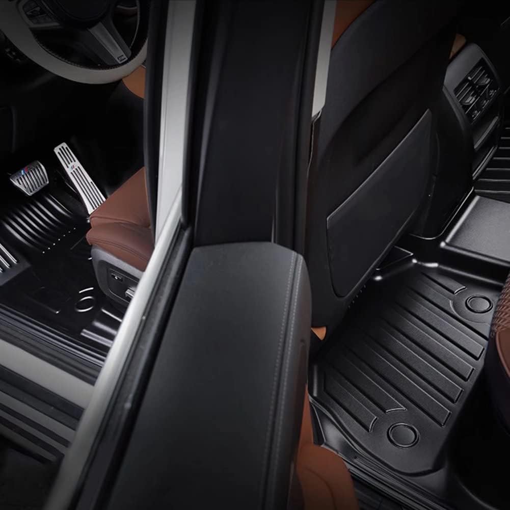 TPE Heavy Duty All Weather Car Floor Mats Full Set 1st & 2nd Row Rubber Floor Liners M92393
