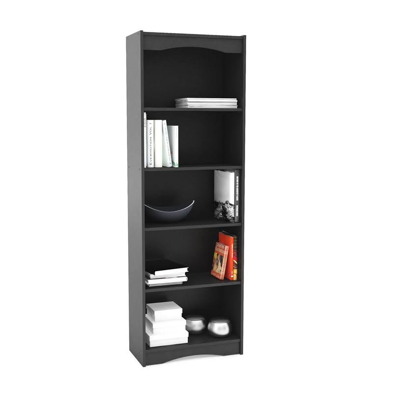 Midnight Black 72-Inch Tall Bookcase I3277