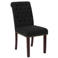 Black Fabric Parsons Chair V1982