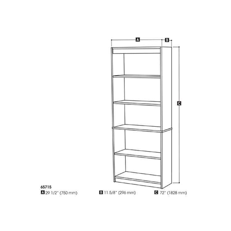 Bark Gray Bookcase X6014