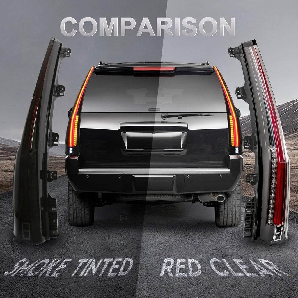 Set of 2 Red Clear LED Tail Lights Brake Lamp C928