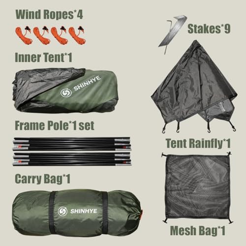 1/2 Person Ultralight Waterproof Backpacking Tent E87303
