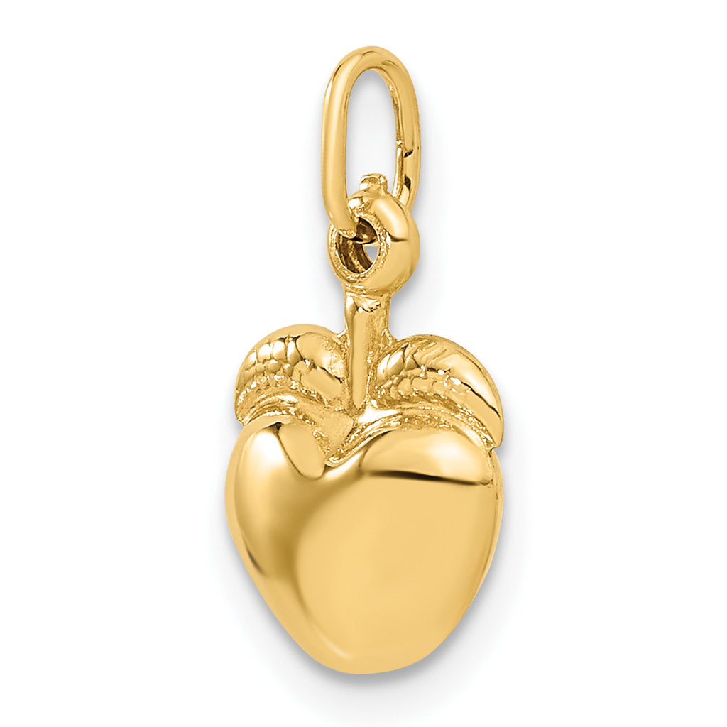 14K Yellow Gold Apple Pendant Charm E39419