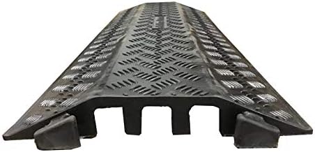 3 Channel 40” Inch Long Black Rubber Cable Protector X601