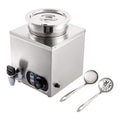 Commercial Soup Warmer Electric Food Warmer, Stainless Steel Countertop Soup Pot with Tap T795