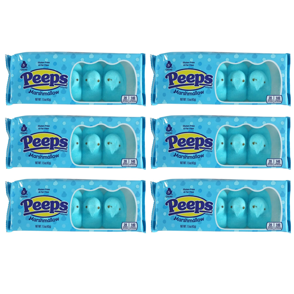 Blue Marshmallow Chicks 1.5 oz Pack of 6 U66717