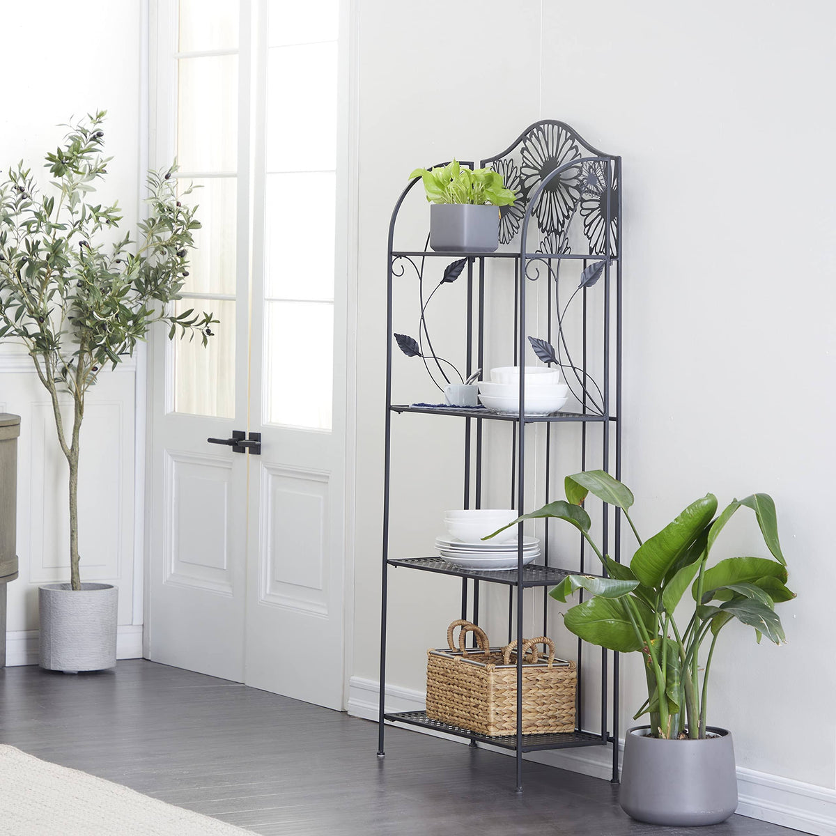 Black Iron Baker's Rack A771