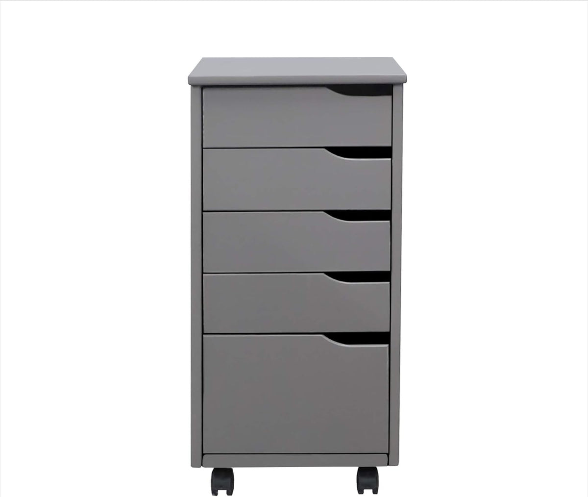 White 6 Drawer Solid Wood Roll Cart J863329