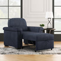 Dark Blue 3 in 1 Convertible Sleeper Chair Sofa Bed with Pillow W492