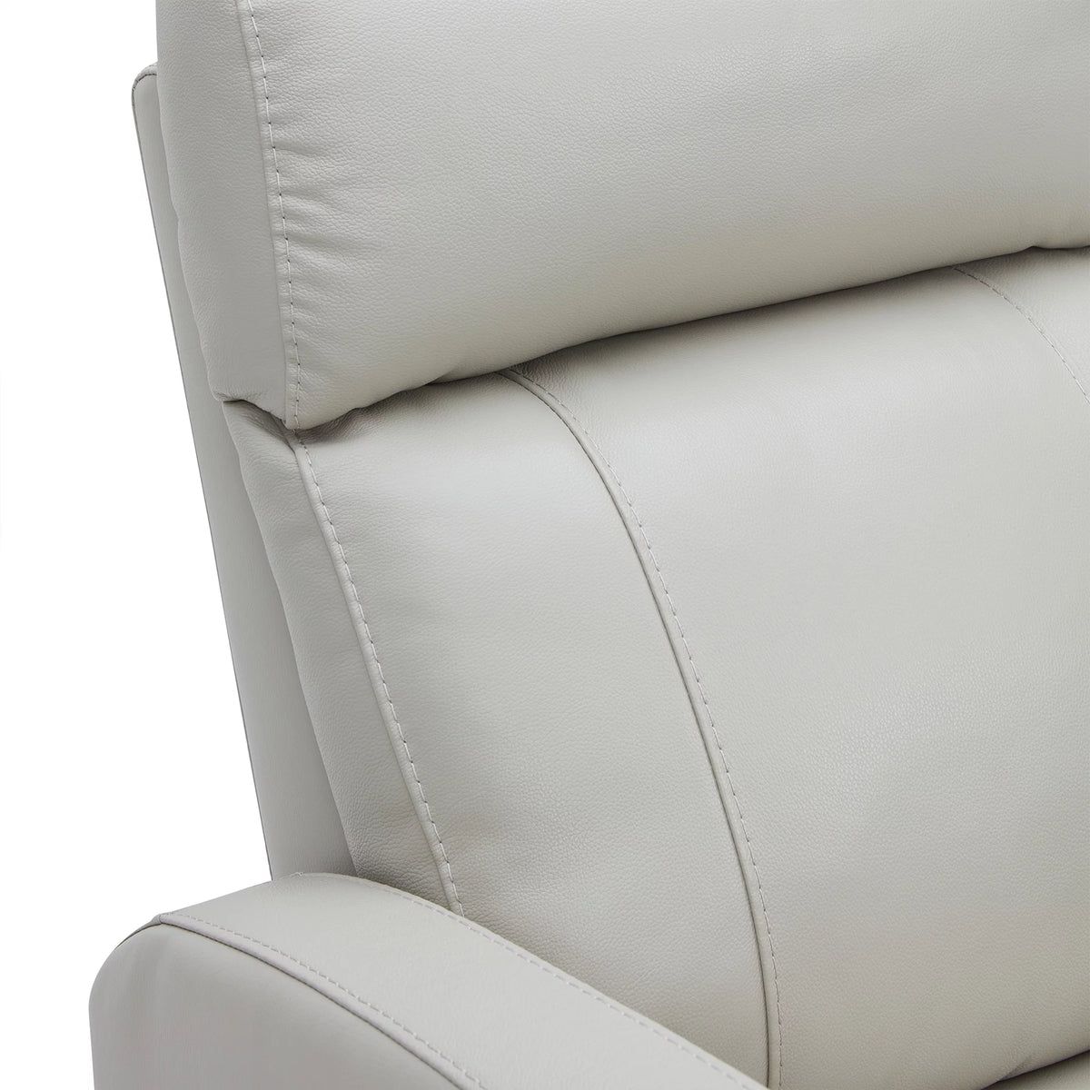 White Leather Power Swivel Glider Recliner W6069