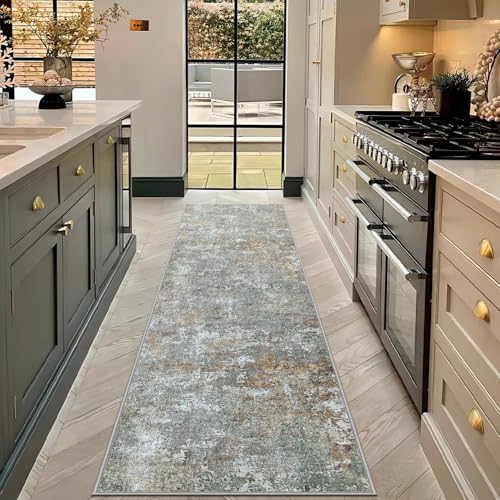 9x12 Washable Non Slip Abstract Area Rug A5745