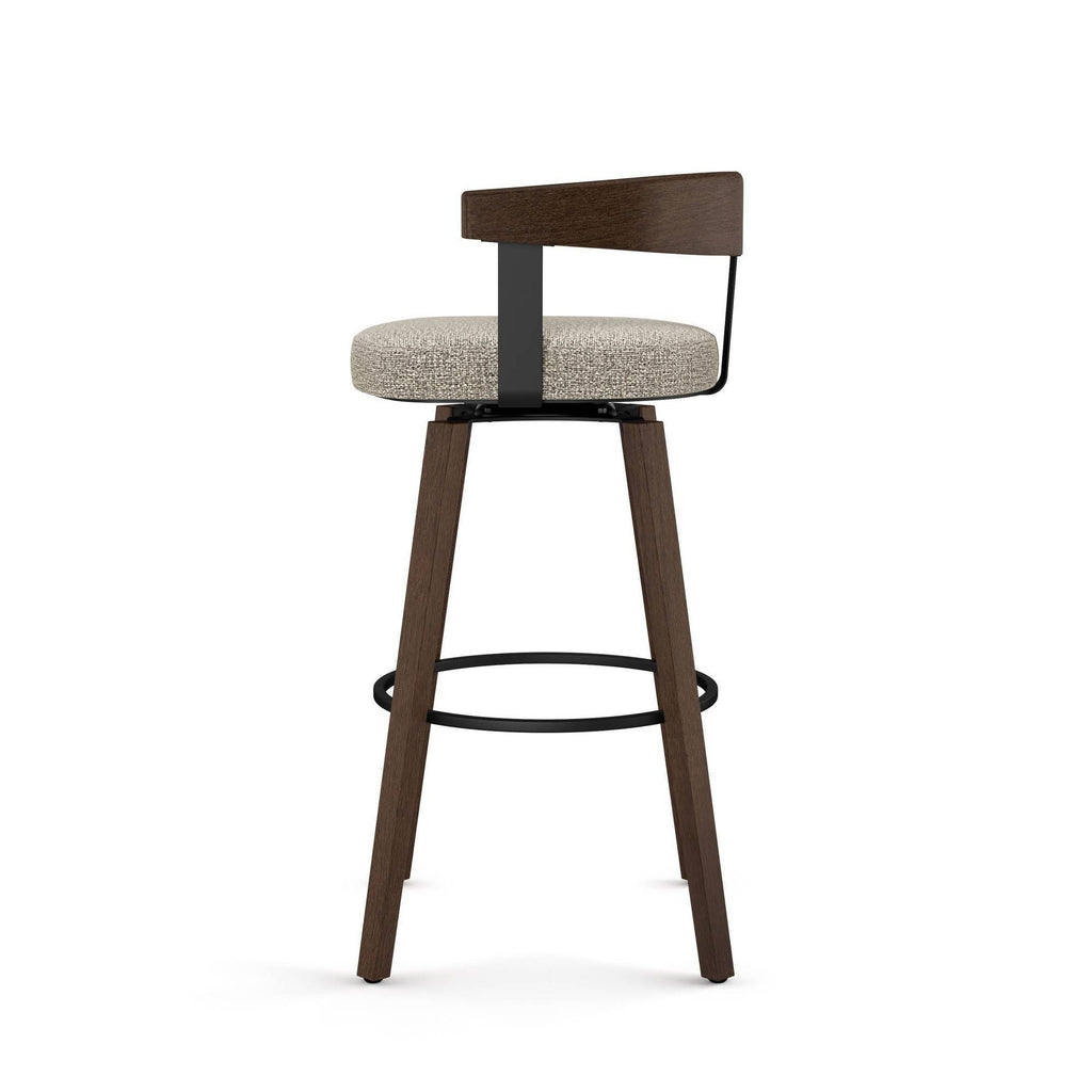 Polyurethane Swivel Counter Stool in Cream/Warm Gray/Black J29029