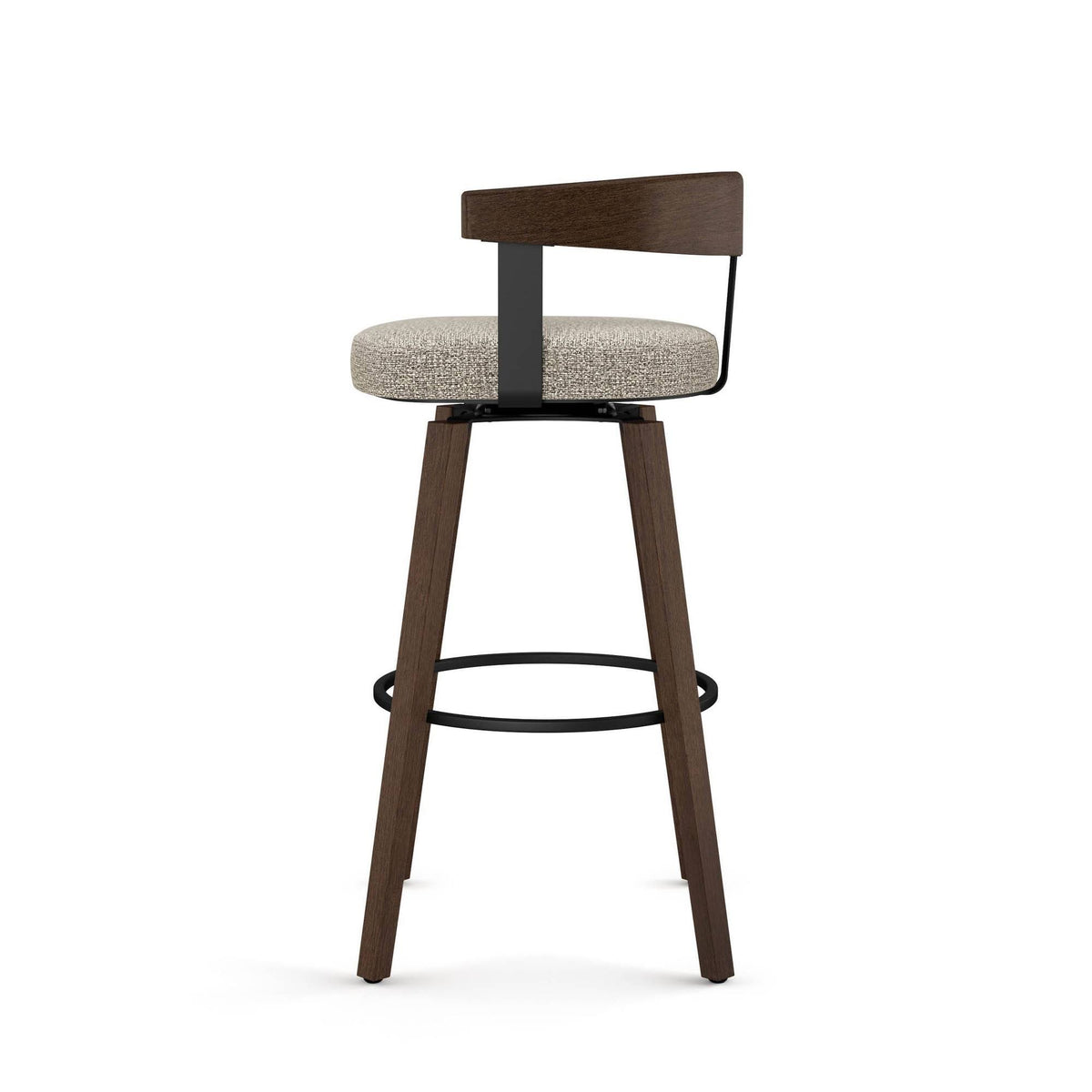 Polyurethane Swivel Counter Stool in Cream/Warm Gray/Black J29029
