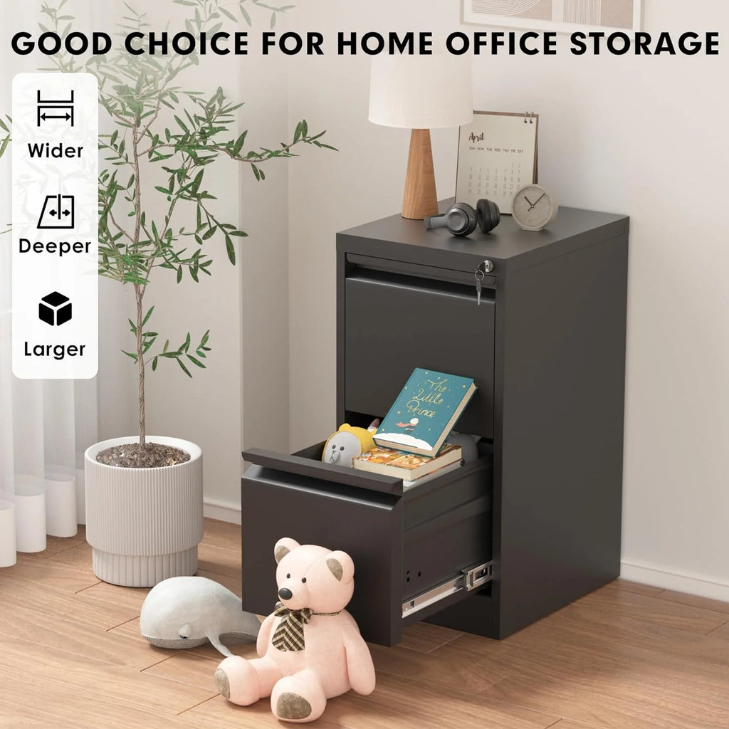 2 Drawer Metal Vertical File Cabinet with Lock S1883