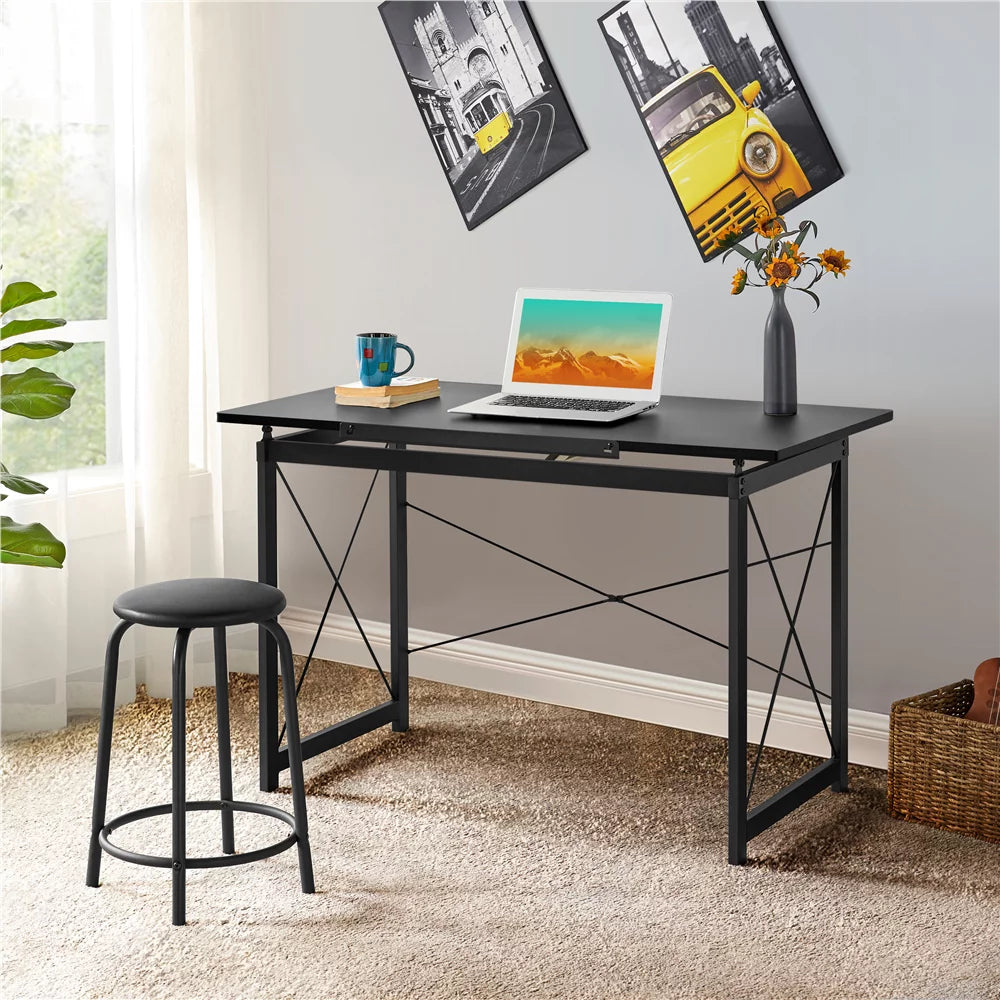 Black Adjustable Drafting Table X74588