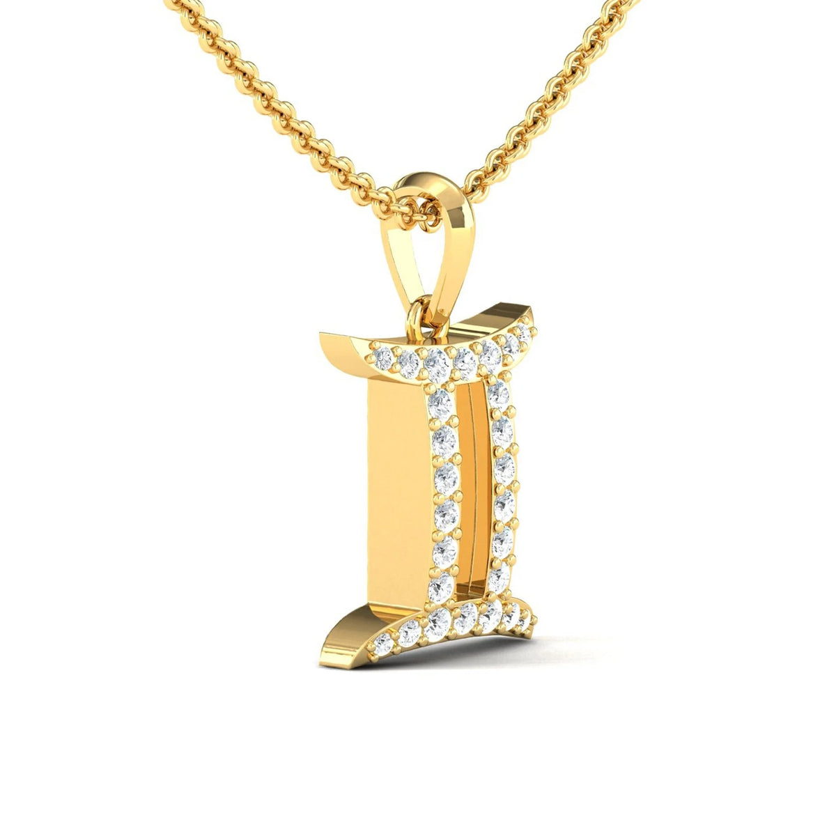 18Kt Yellow Rose White Gold Diamond Pendant N2713