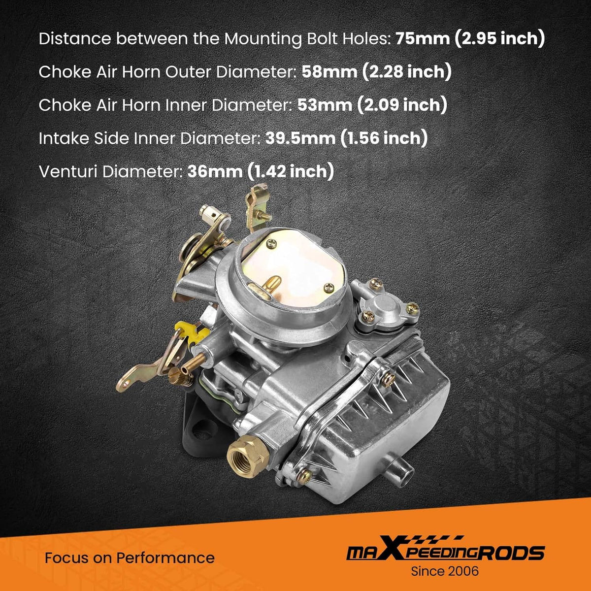 Carburetor for Ford 6CYL 1-Barrel Manual Choke L1407