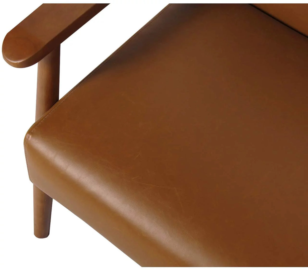 Brown Mid-Century Accent Chair with Armrests N283