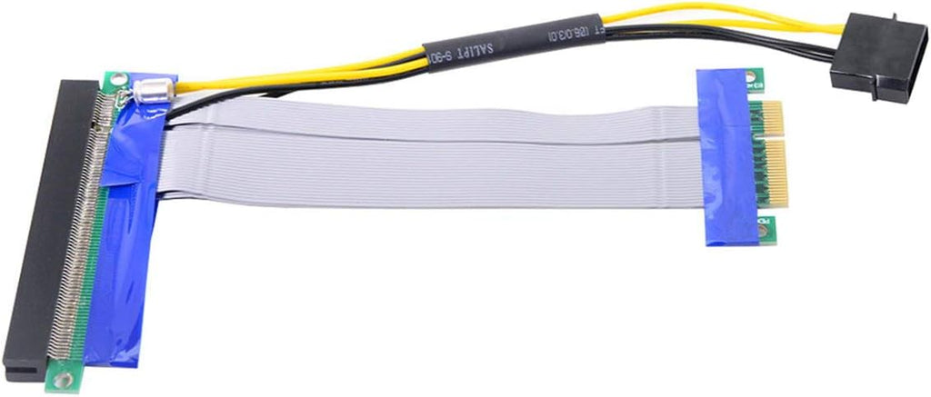 PCI-E Express 4X to 16x Riser Card Adapter with 4pin Power 15cm R2308
