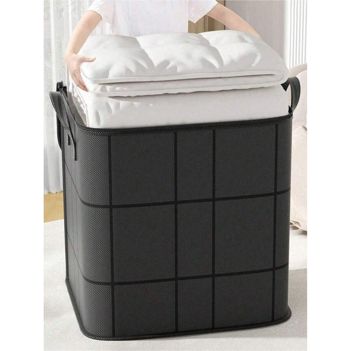 Black Thickened Foldable Storage Bag Y95096