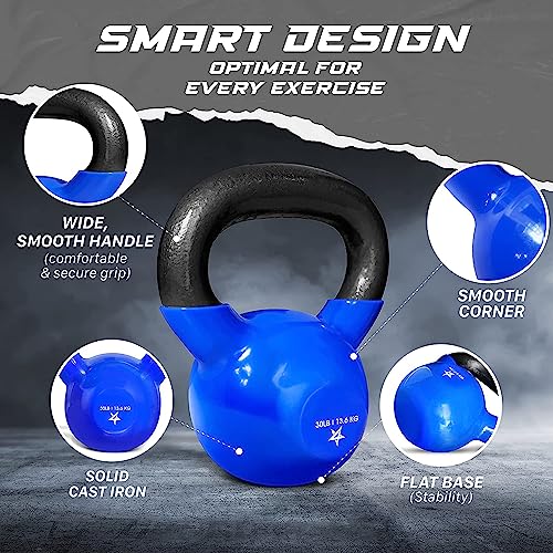 5-100 LB Vinyl Coated Cast Iron Kettlebells N303647