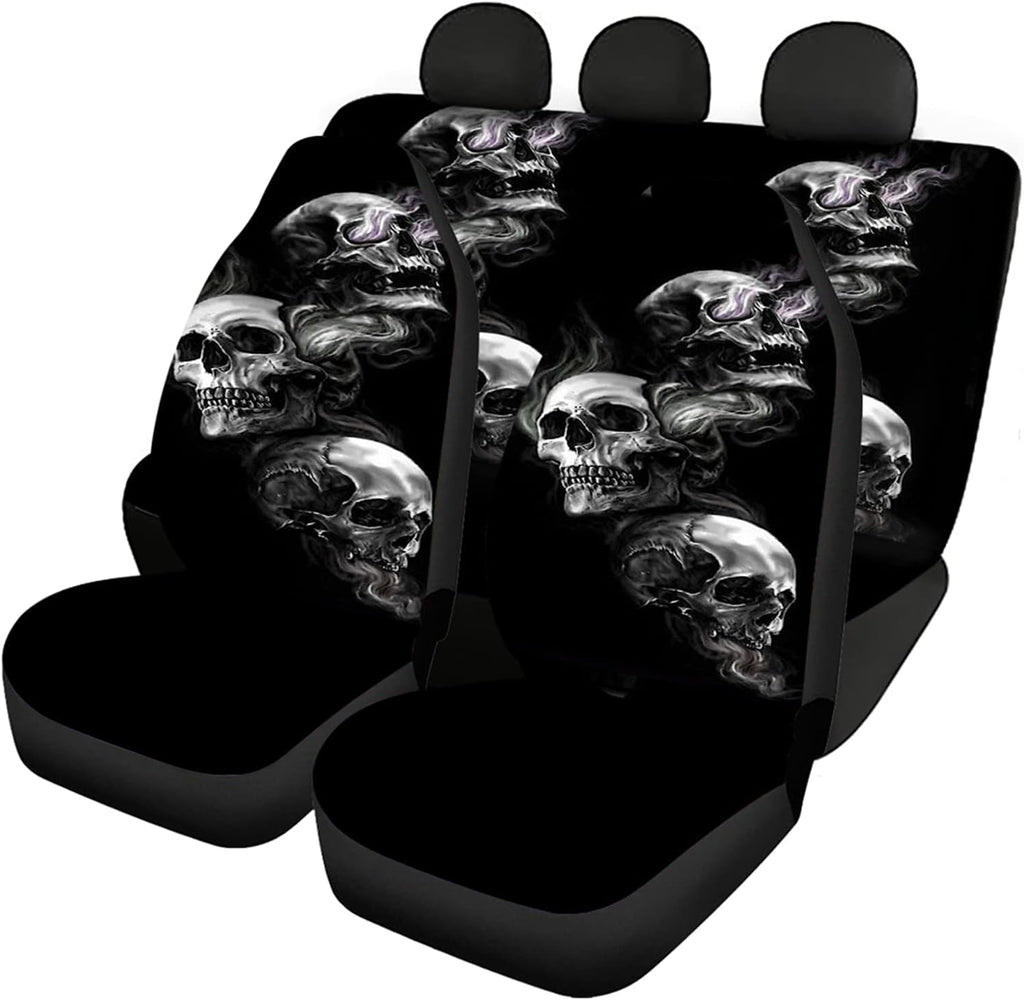 Blue Butterfly Floral Moon Pattern Car Seat Covers Pack of 2 G187275