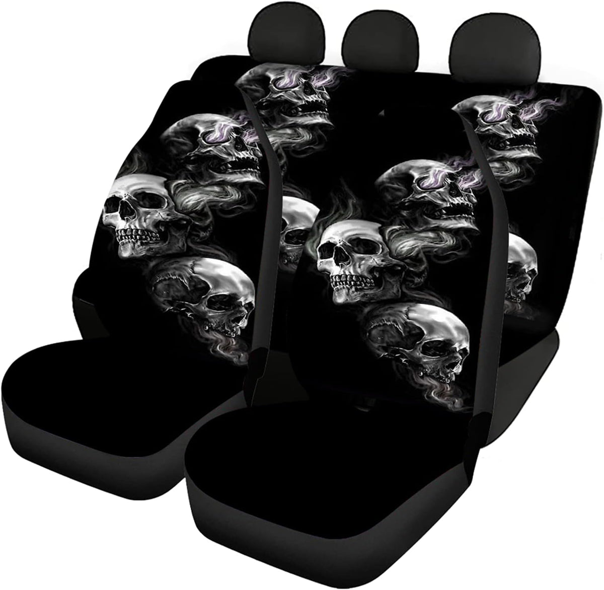 Blue Butterfly Floral Moon Pattern Car Seat Covers Pack of 2 G187275