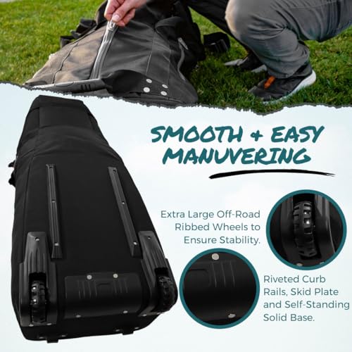 Padded Golf Club Travel Cover with Wheels Q159821