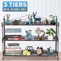 3-Tier Metal Storage Shelves Bookshelf U7347