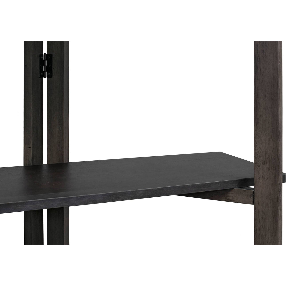 Dark Brown Solid Wood Bookcase Room Divider O757